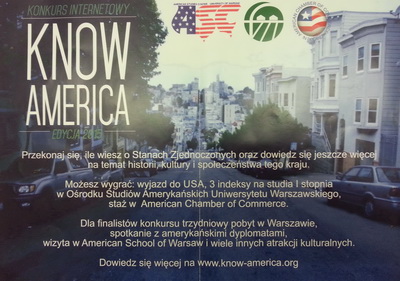 plakat konkrsu Know America